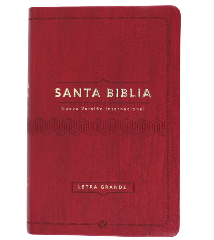 Santa Biblia Nvi Letra Grande Tama O Manual Cuero Ecologico Vino