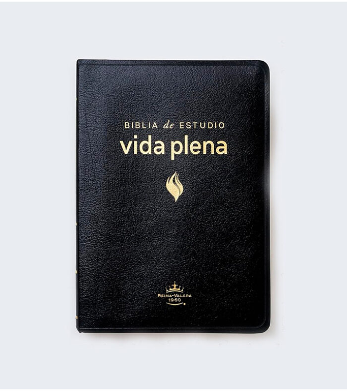 Biblia de Estudio de la  Vida Plena RVR 1960 - Piel Especial Negro