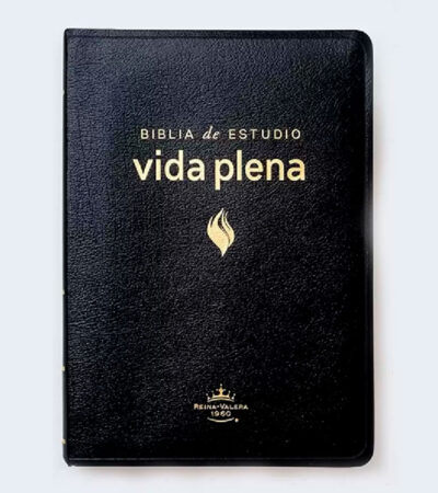 Biblia de Estudio de la  Vida Plena RVR 1960 - Piel Especial Negro