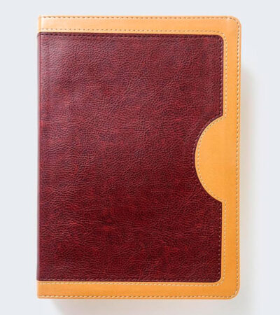Biblia de Estudio de la Vida plena RVR 1960 - Piel Italiana dos Tonos Rojo / Beige