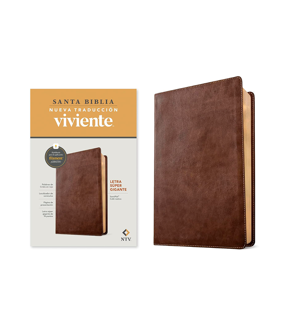 Santa Biblia Letra Super Gigante NTV – Imitacion Piel Marron – Filament