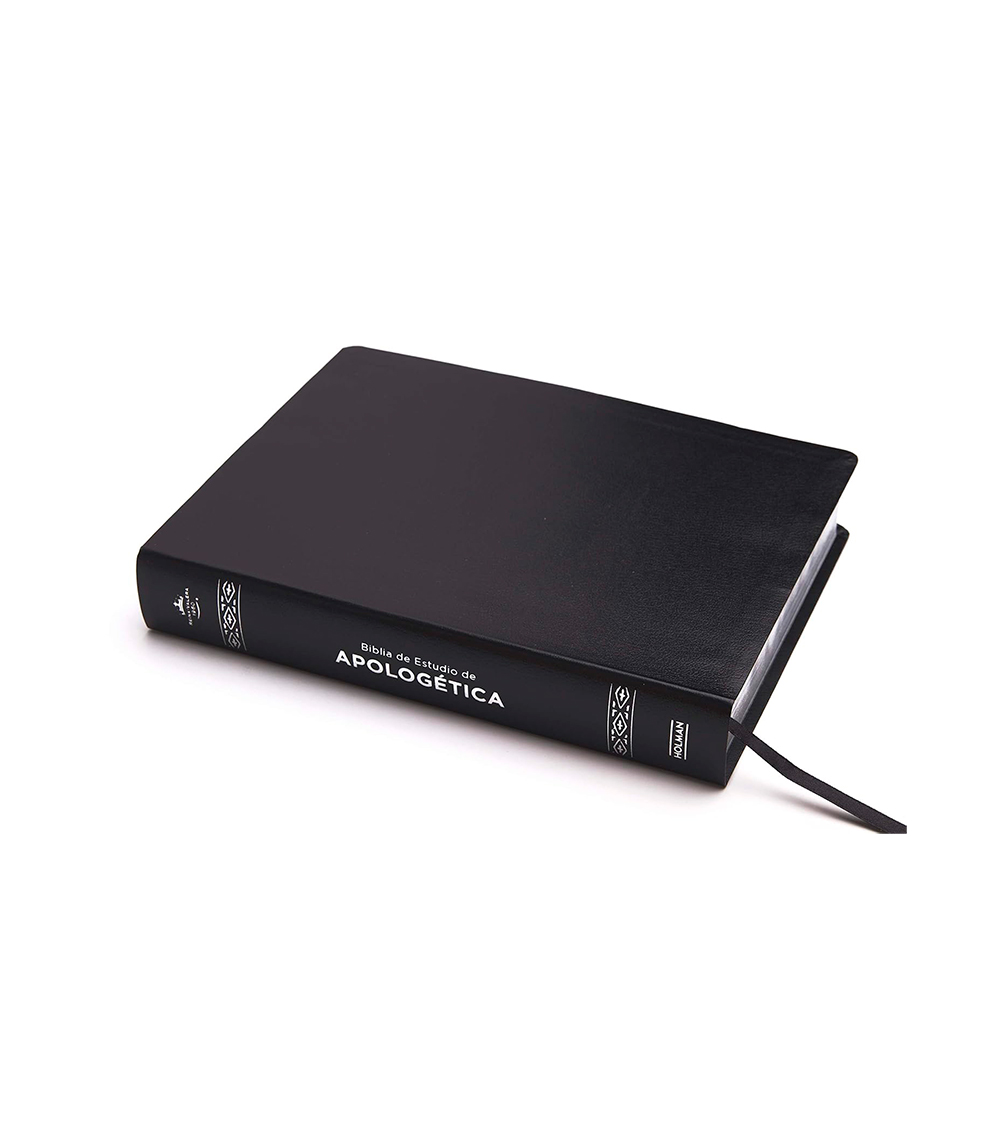 Biblia de Estudio de Apologetica - Imitacion Piel Negro - Image 2