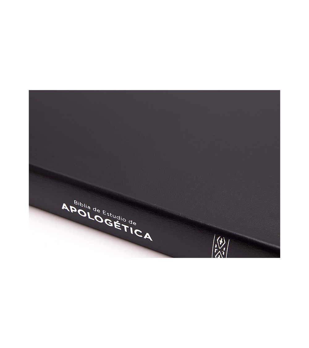 Biblia de Estudio de Apologetica - Imitacion Piel Negro - Image 4
