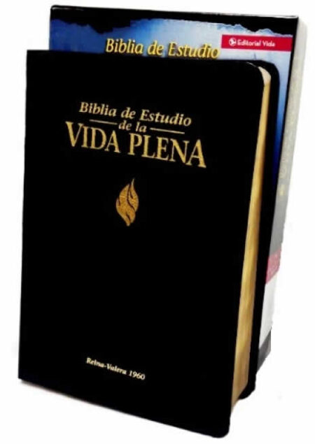 Biblia de Estudio de la  Vida Plena RVR 1960 - Piel Especial Negro