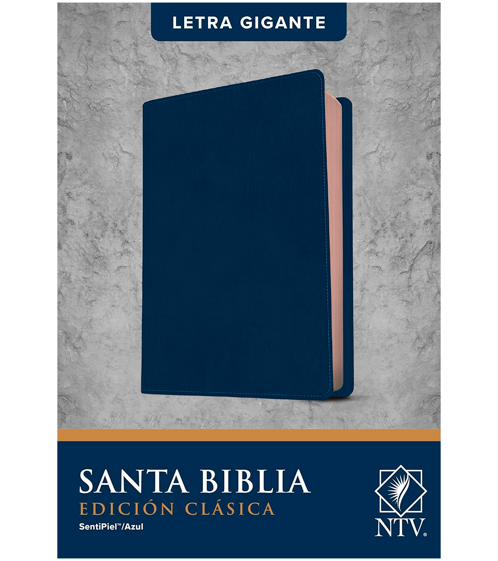 Santa Biblia NTV Edición clásica - letra gigante - SentiPiel azul