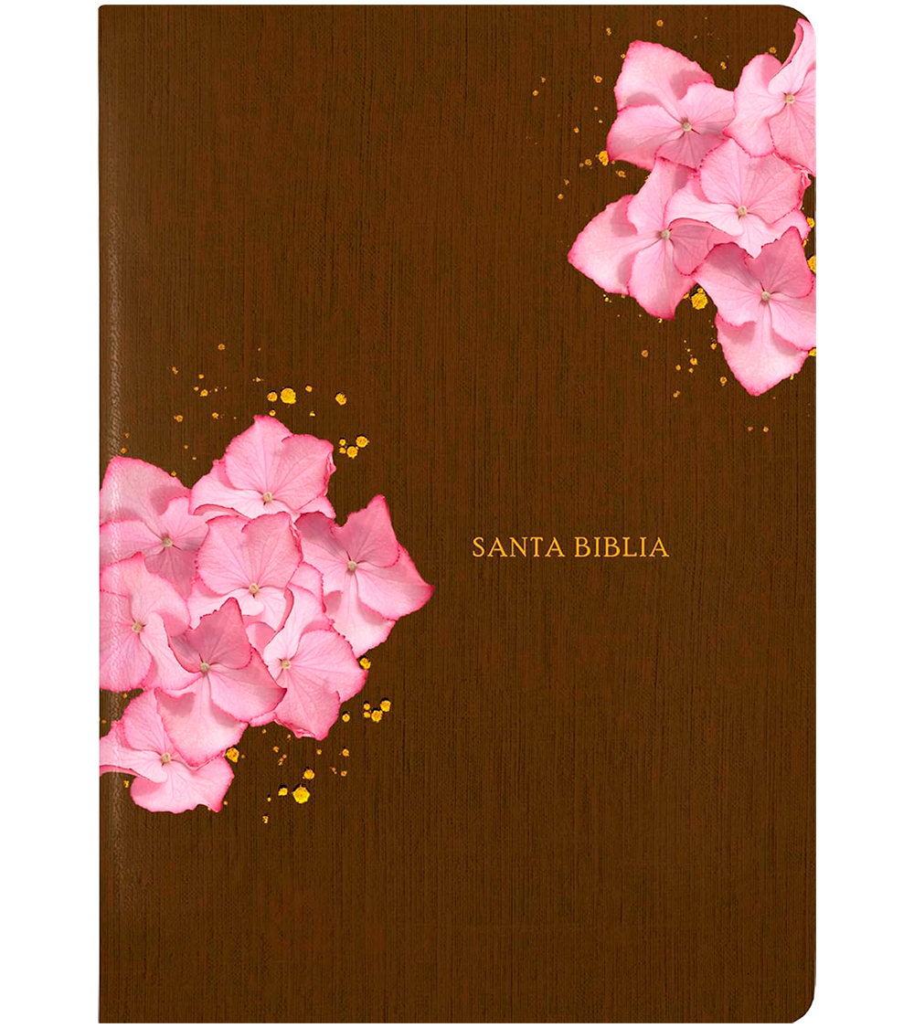 Biblia de Estudio del Diario Vivir NTV - Imitacion Piel Cafe - Flores
