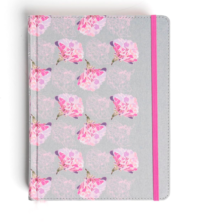 Biblia de Apuntes RVR 1960 - Gris y Floreado Tela Impresa