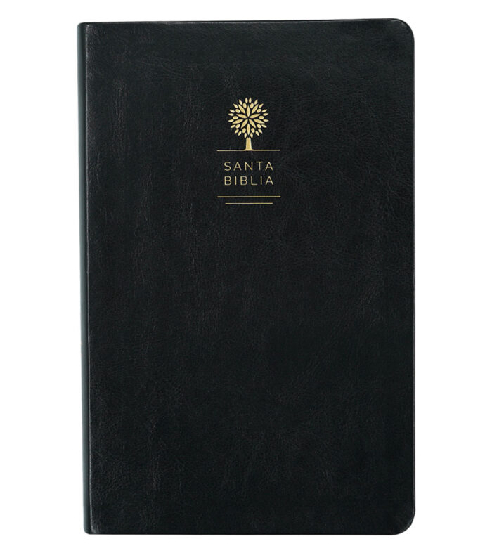 Biblia Letra Grande RV 1960 Tamaño Manual - Símil Piel Negro