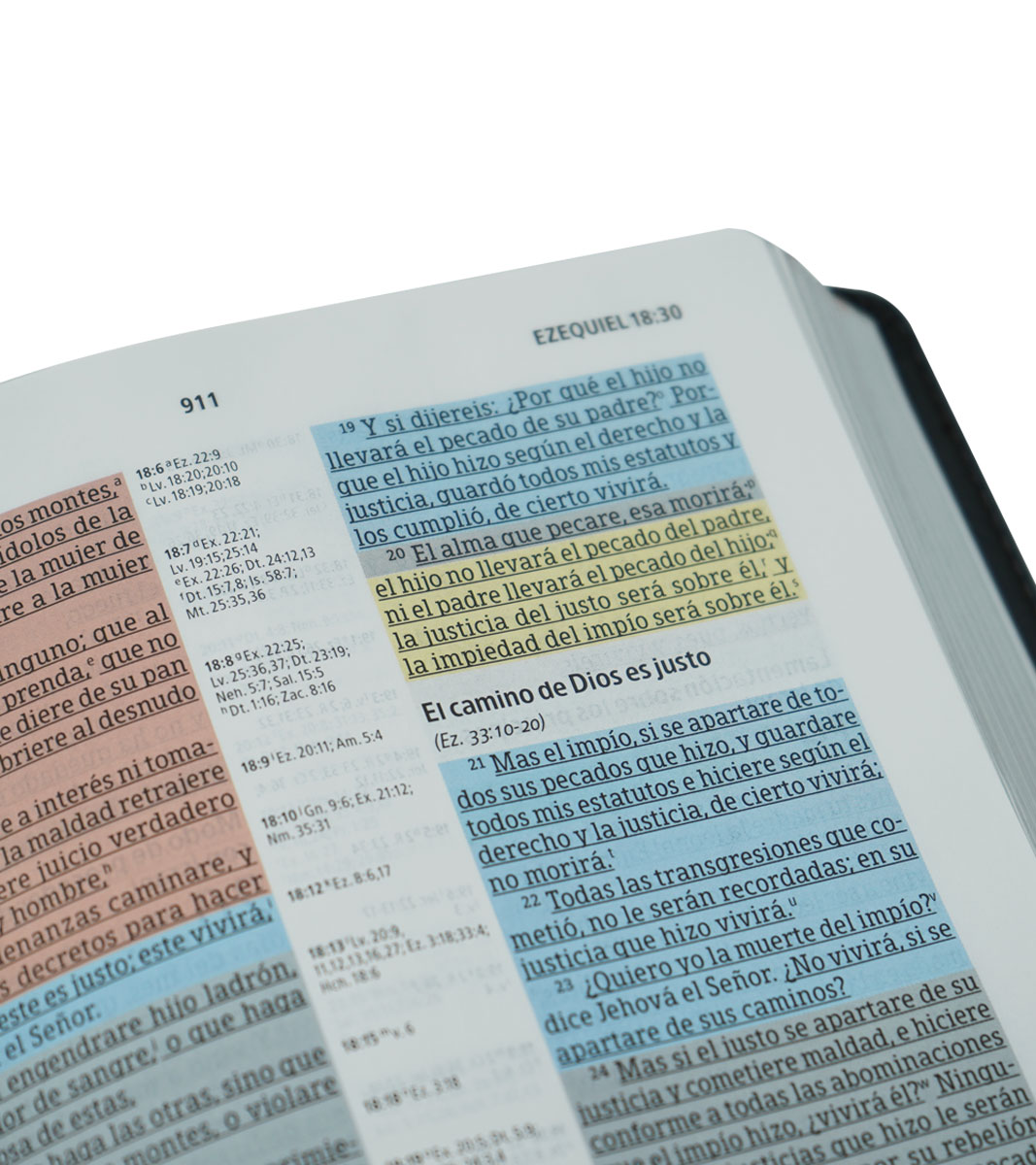 Biblia RV1960 de Estudio Arcoiris - Simil Piel Negro | Libreria Peniel