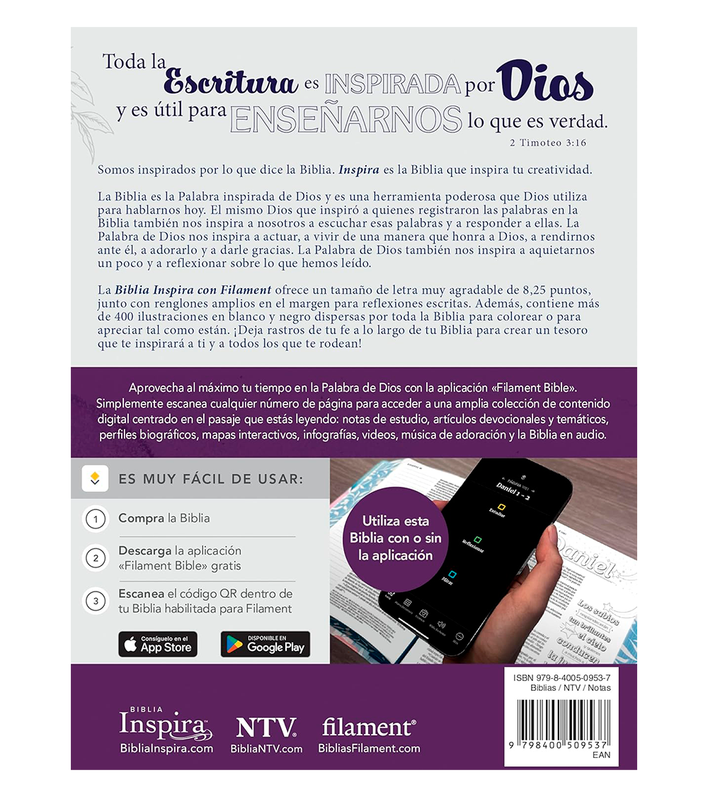 Biblia De Notas Inspira NTV - Tapa Dura Violeta - Image 4