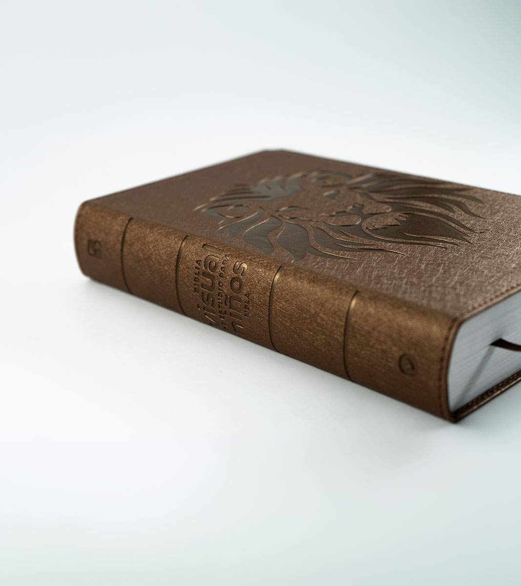 Biblia Visual de Estudio Para Niños Leon - NBLA - Leathersoft - Cafe - Comfort Print - Image 4