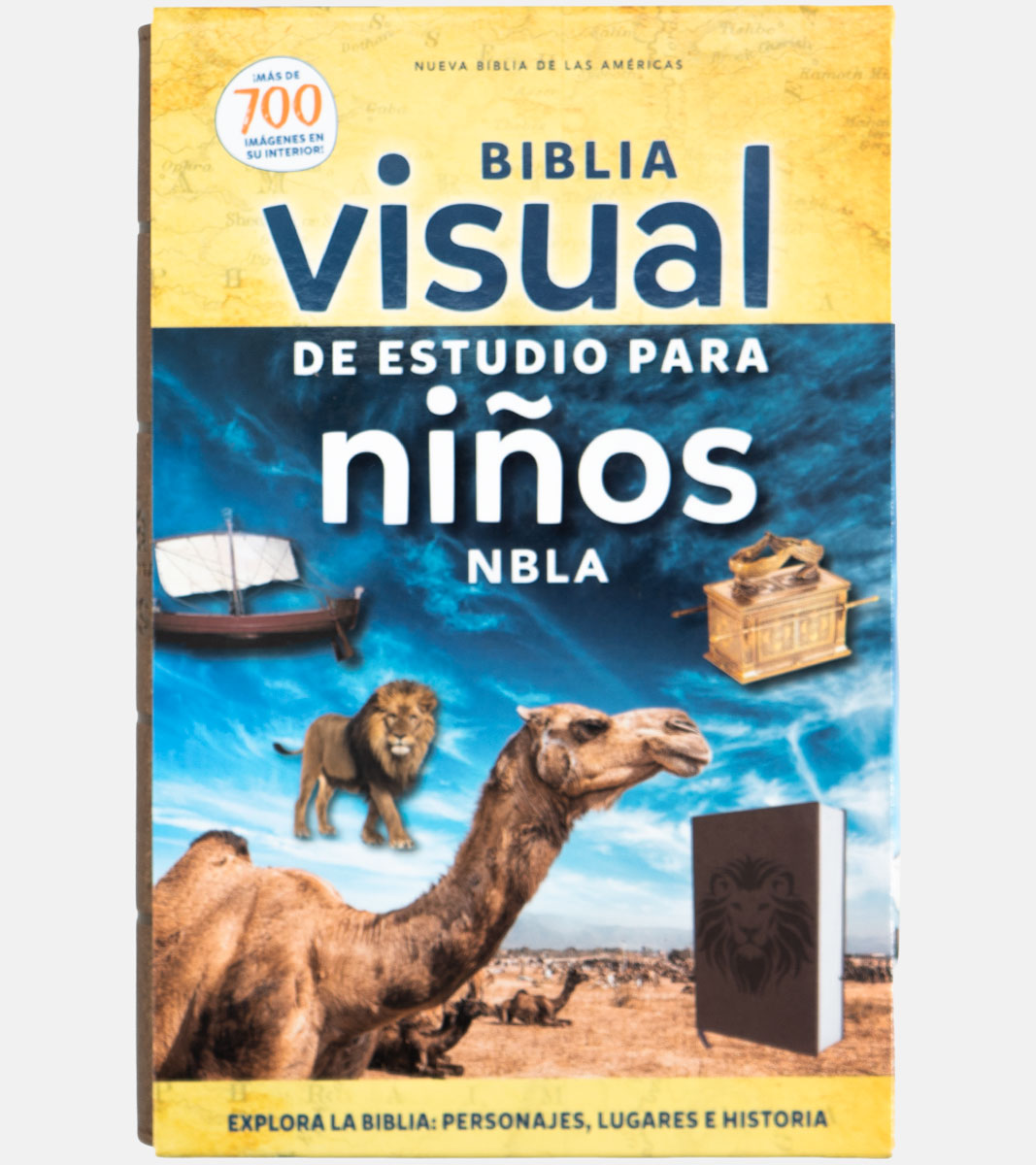Biblia Visual de Estudio Para Niños Leon - NBLA - Leathersoft - Cafe - Comfort Print - Image 2