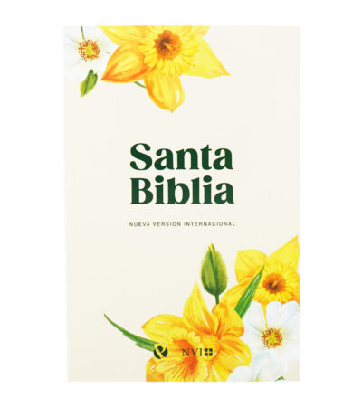 SANTA BIBLIA NVI 2022 - ULTRAFINA RUSTICA - AMARILLA FLORES