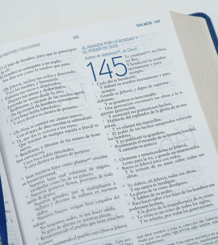 Biblia de Estudio del Mensaje Profetico y Escatologico Imiracion Azul - RVR - Image 4