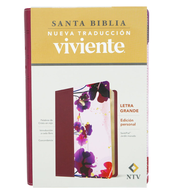 Biblia NTV Edición personal letra grande Imitacion Piel Jardín Morado