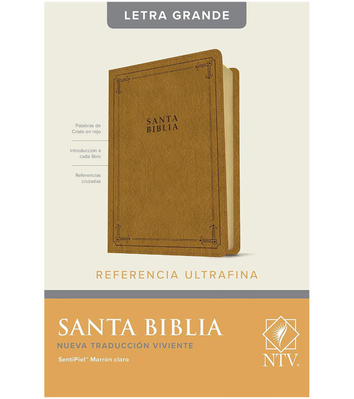 Santa Biblia letra grande - NTV - Edición de referencia ultrafina - Imitacion Marron