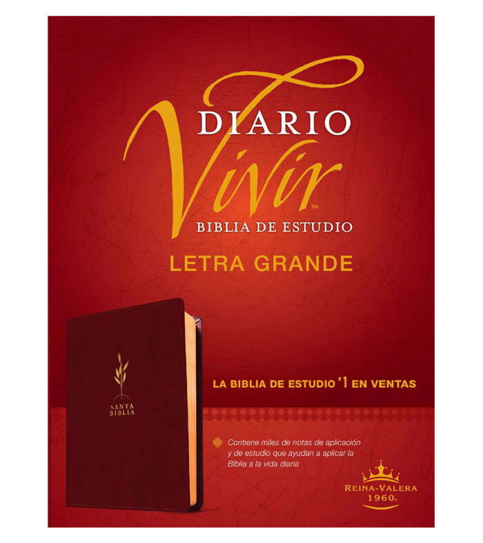 Biblia de estudio del diario vivir Letra Grande RVR 1960 – Símil Vino Espiga