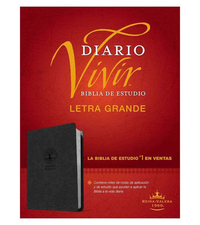 Biblia de estudio del diario vivir Letra Grande RVR 1960 – Piel Carbon Arbol