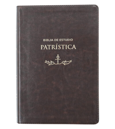 Biblia de Estudio Patristica RVR - Imitacion Piel Marron