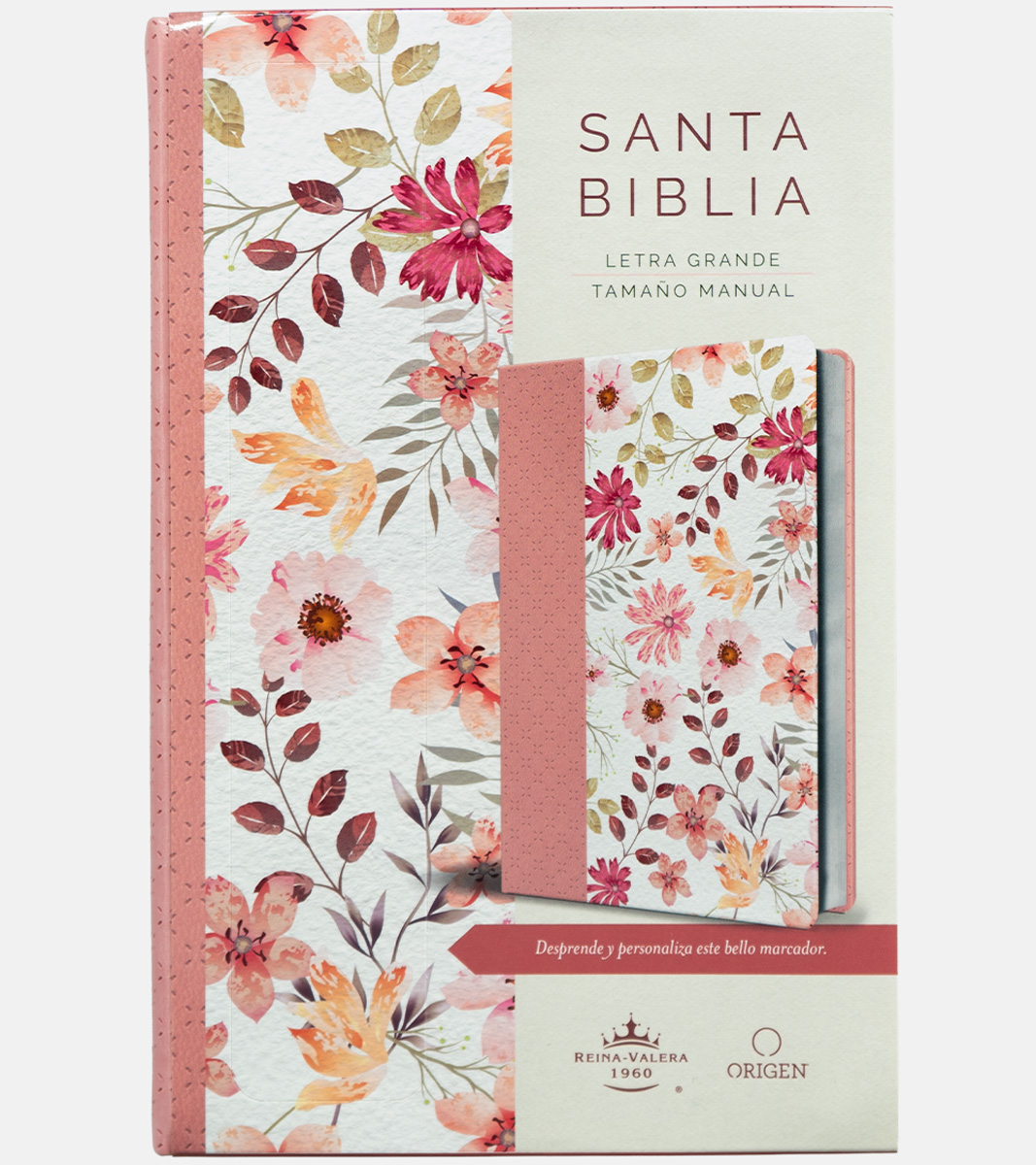 Santa Biblia Letra Grande Tamaño Manual Imitacion Piel Rosa Flores - RVR 1960 - Image 5