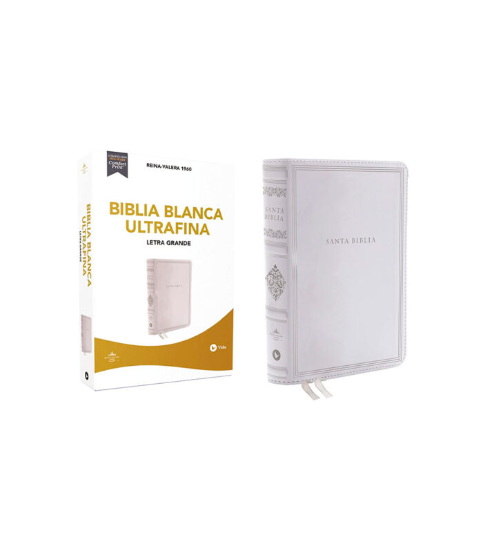 Biblia Letra Grande RVR 1960 - Edicion Ultrafina Imitacion Blanca Bodas