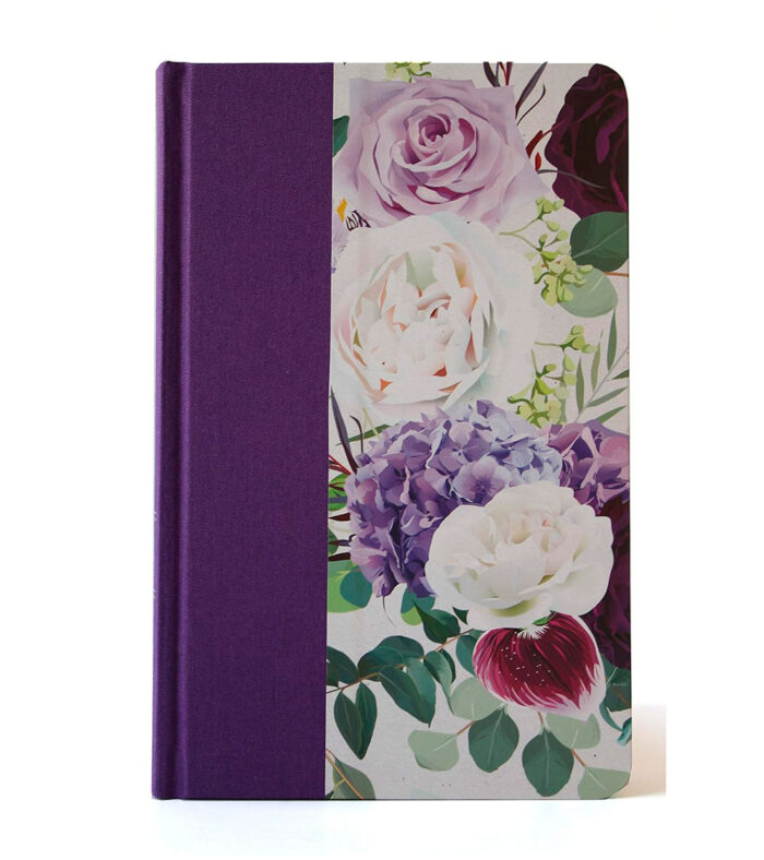 Biblia Letra Grande Tamaño Manual - RVR 1960 Tapa Dura Morado Flores - Image 4