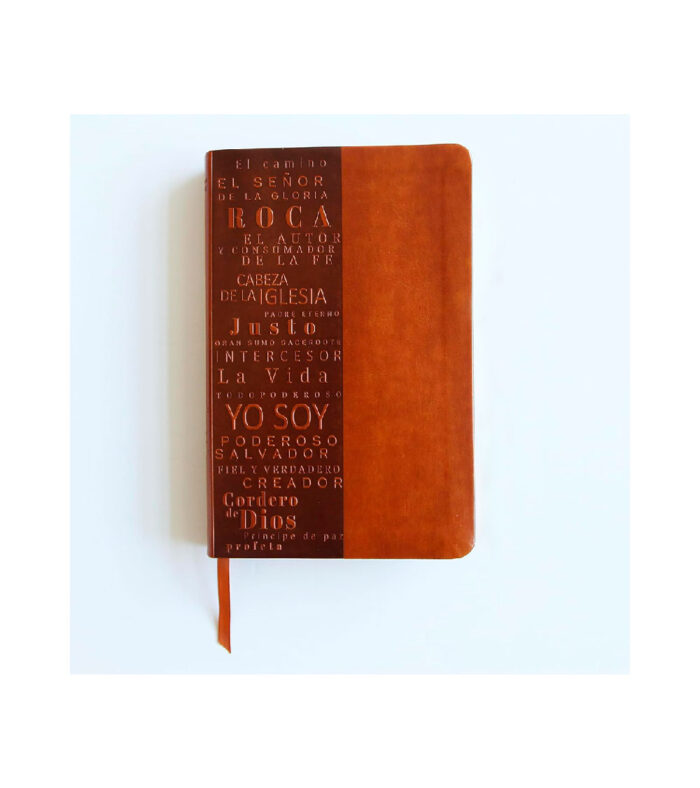 Santa Biblia Letra Grande Tamaño Manual Imitacion Piel Marron - RVR 1960 Nombres de Dios