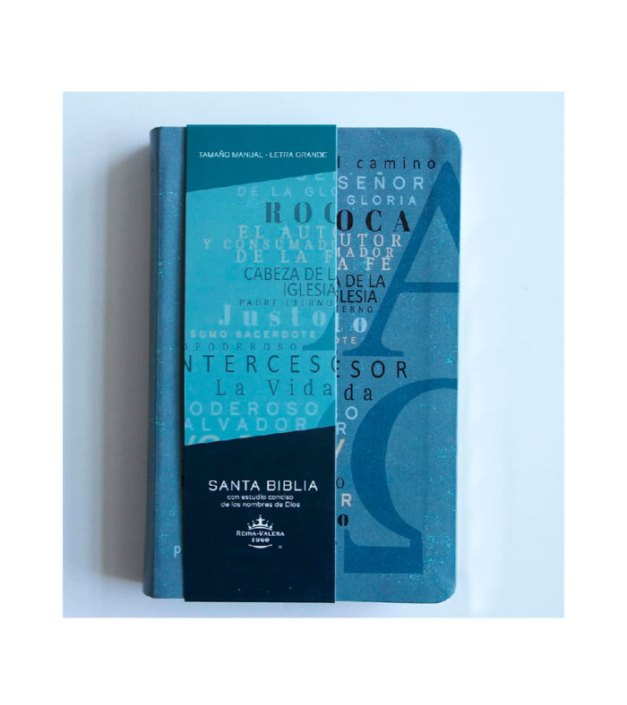 Santa Biblia Letra Grande Tamaño Manual Imitacion Piel Azul - RVR 1960 Nombres de Dios - Image 3