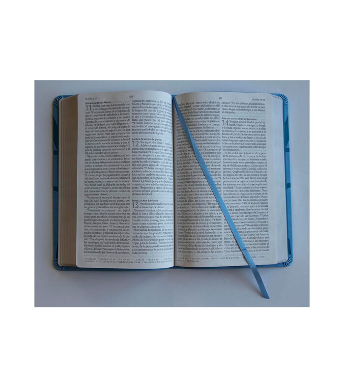 Santa Biblia Letra Grande Tamaño Manual Imitacion Piel Celeste - RVR 1960 Nombres de Dios - Image 2