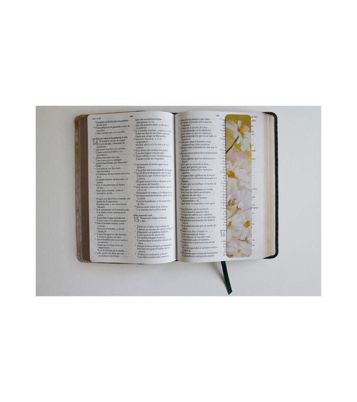 Santa Biblia Letra Grande Tamaño Manual Imitacion Piel Verde Flores - RVR 1960 Nombres de Dios - Image 2