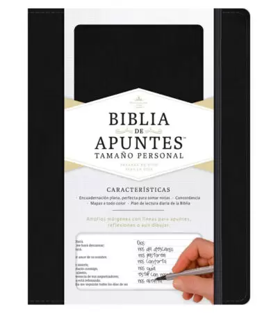 Biblia de Apuntes Tamaño Personal RVR 1960 – Tapa Dura Negro