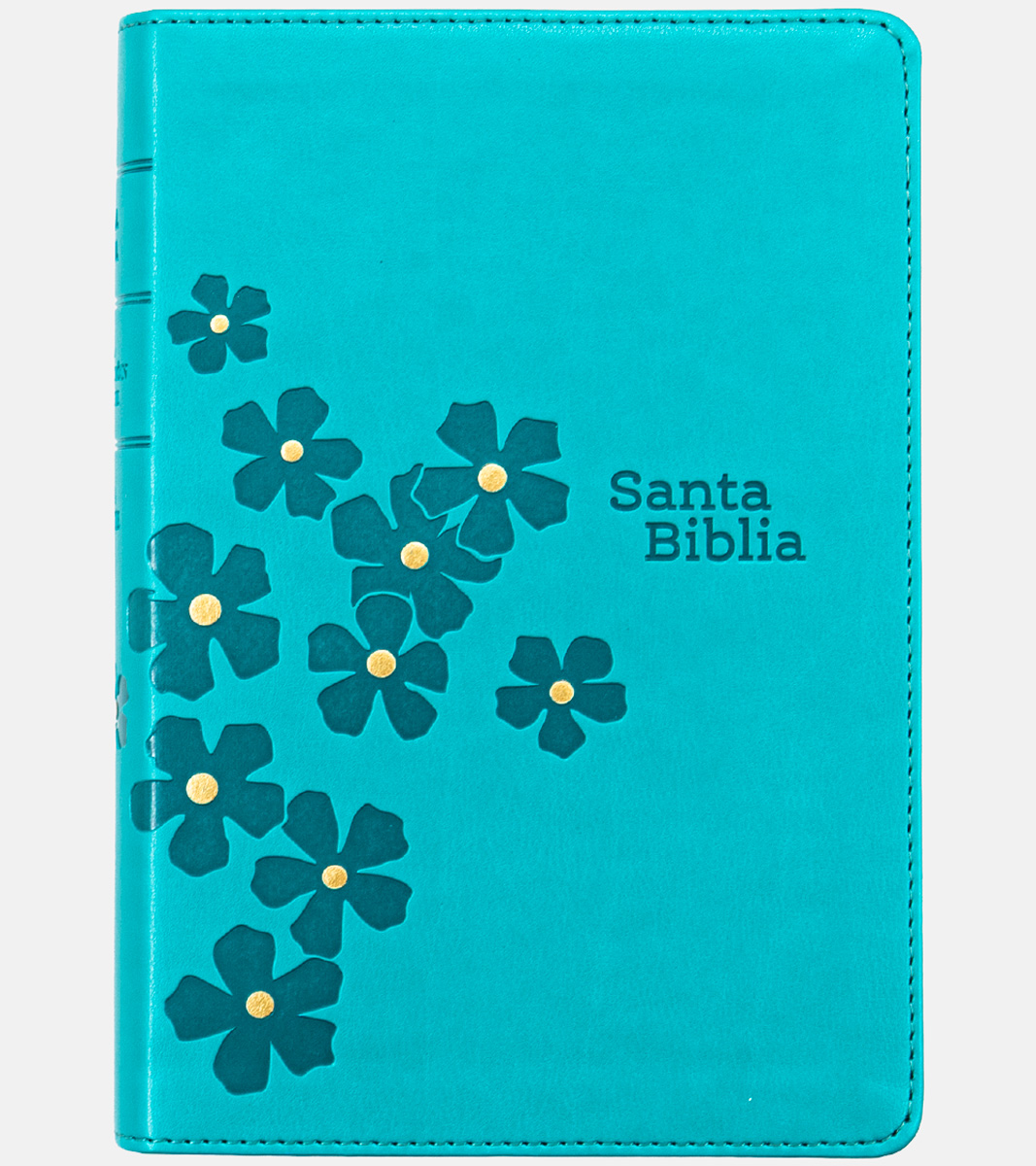 Santa Biblia NTV Letra Grande Compacta – Imitacion Turquesa Floral