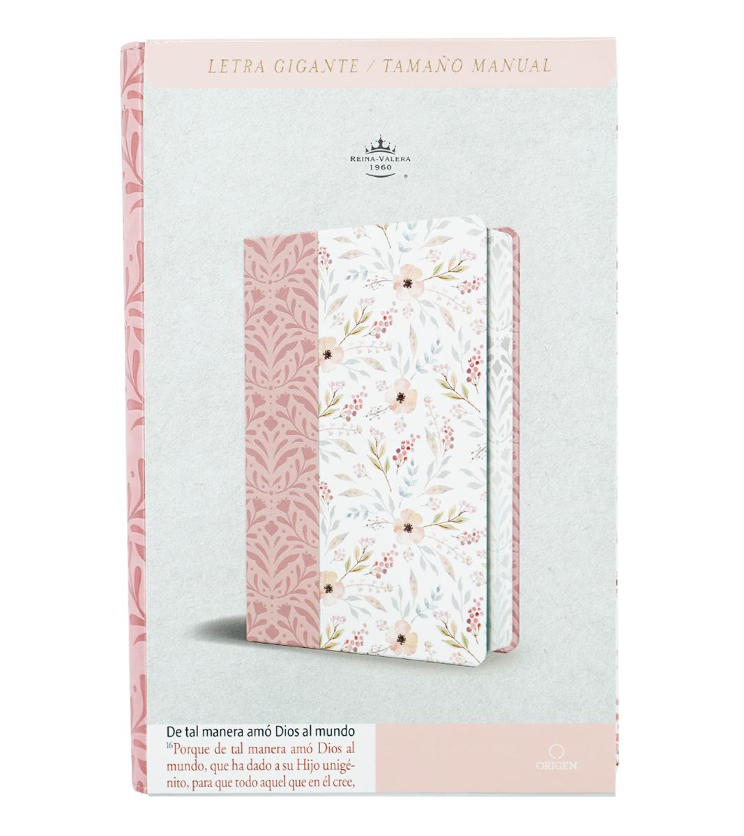 Biblia RVR 1960 Letra Gigante Tamaño Manual – Imitacion Piel Rosado Flores - Image 7