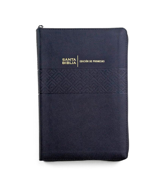 Biblia De Promesas RV1960 Letra Gigante Con Cierre – Imitacion Piel Negro
