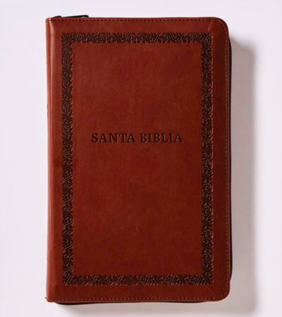 Biblia Letra Grande RV 1960 con Cierre Ultrafina - Imitacion Piel Cafe