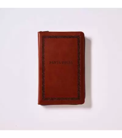 Biblia Letra Grande RV 1960 con Cierre Ultrafina - Imitacion Piel Cafe