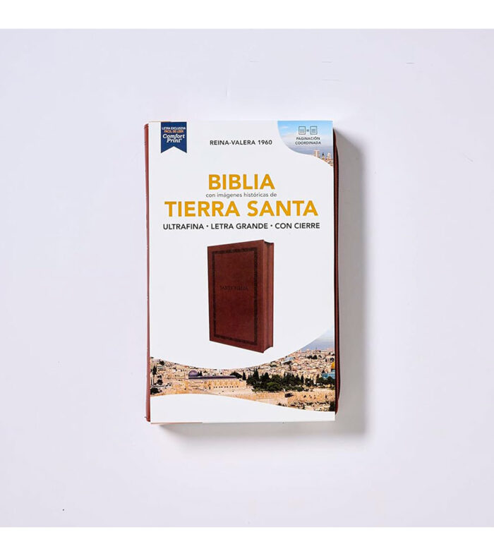 Biblia Letra Grande RV 1960 con Cierre Ultrafina - Imitacion Piel Cafe - Image 3