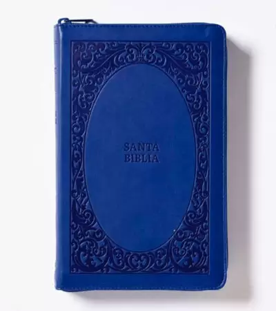 Biblia Letra Grande RV 1960 con Cierre Ultrafina - Imitacion Piel Azul