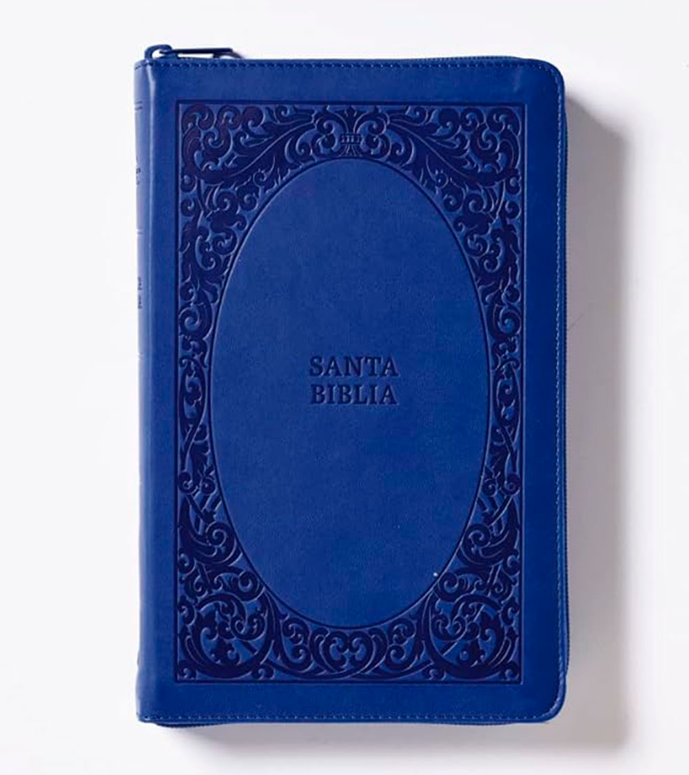 Biblia Letra Grande RV 1960 con Cierre Ultrafina - Imitacion Piel Azul