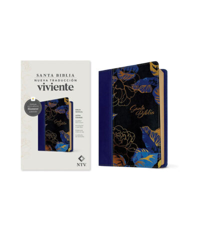 Biblia NTV Edicion Personal Letra Grande Imitacion Piel Azul Oscuro