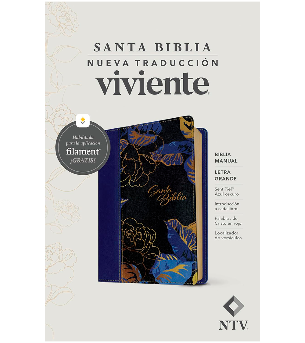 Biblia NTV Edicion Personal Letra Grande Imitacion Piel Azul Oscuro - Image 3