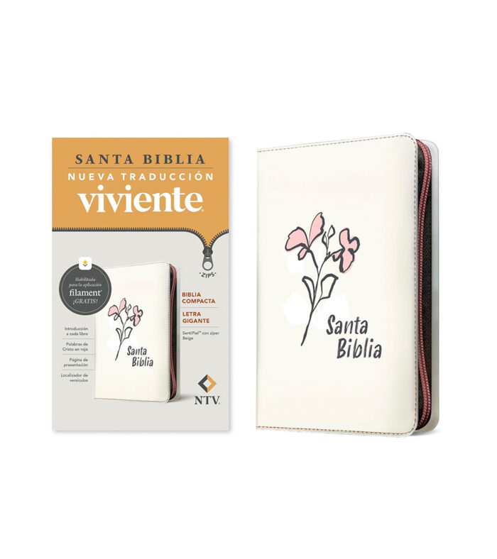 Santa Biblia NTV Letra Grande Compacta Con Cierre – Imitacion Beige