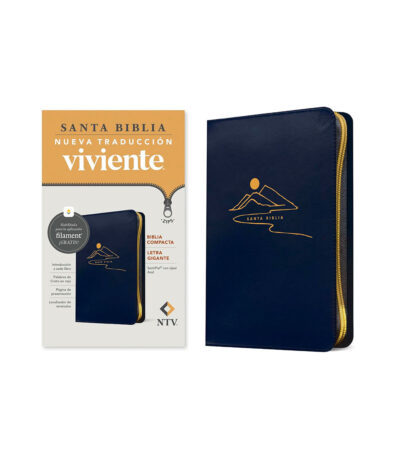 Santa Biblia NTV Letra Grande Compacta Con Cierre – Imitacion Azul