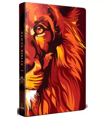Biblia Letra Grande Tamaño Manual – RVR 1960 Tapa Dura Leon de Juda Marron