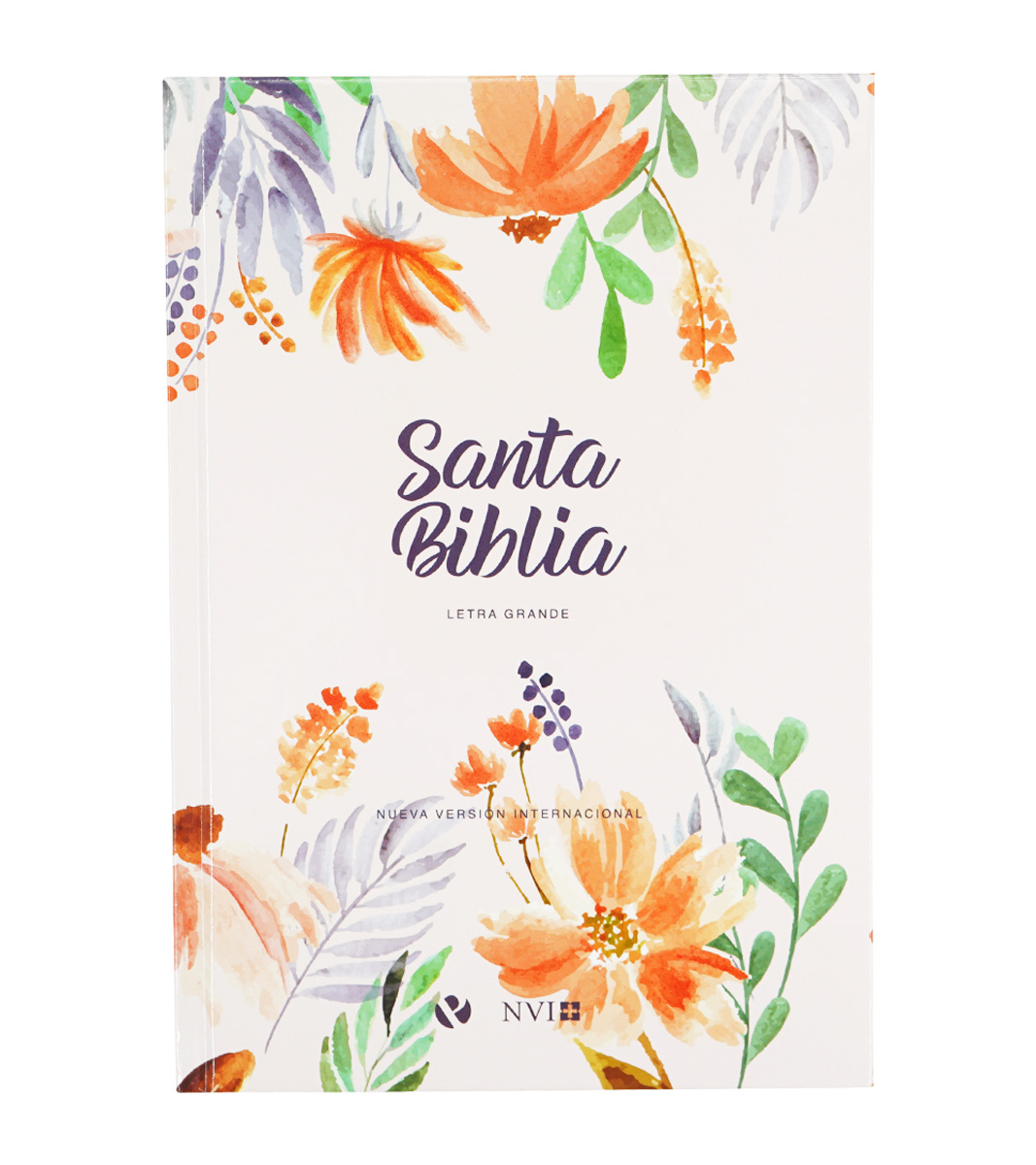 Santa Biblia NVI Letra Grande – Tapa Dura Flores Rosa