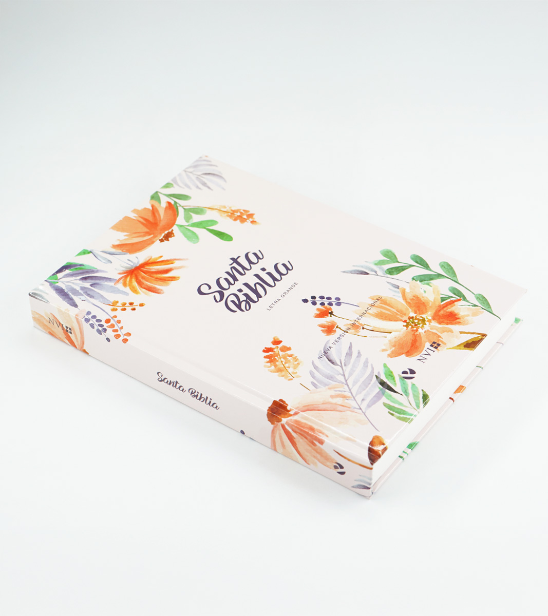 Santa Biblia NVI Letra Grande – Tapa Dura Flores Rosa - Image 2