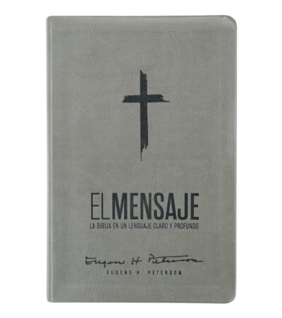 Biblia El Mensaje - Imitacion Piel Gris