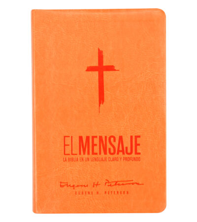 Biblia El Mensaje - Imitacion Piel Naranja