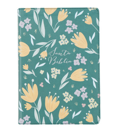 Biblia Letra Grande RVR 1960 Tamaño Manual Edicion Especial – Imitacion Floral Verde