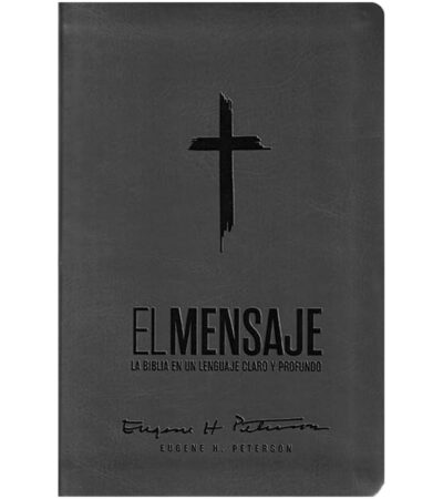 Biblia El Mensaje - Imitacion Piel Gris